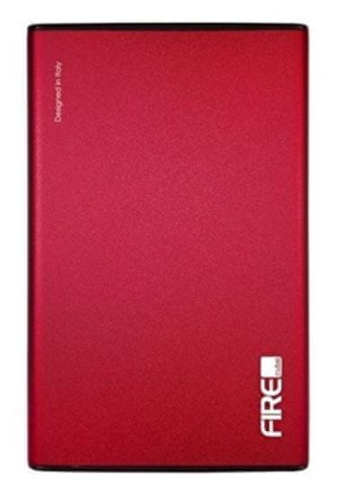 FIREcube zunanje ohišje za HDD/SSD, 6,35 cm (2,5"), USB 3.0, rdeče