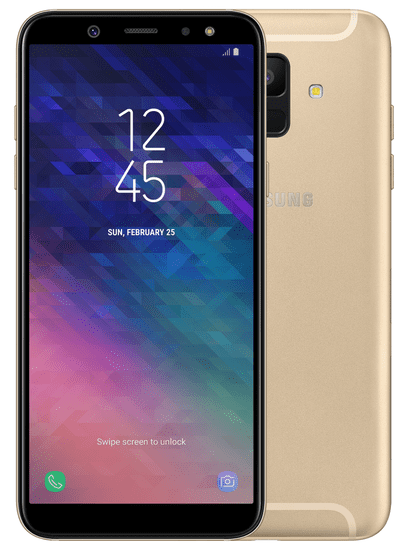 Samsung GSM telefon Galaxy A6 (2018), Dual SIM, 32 GB, zlat