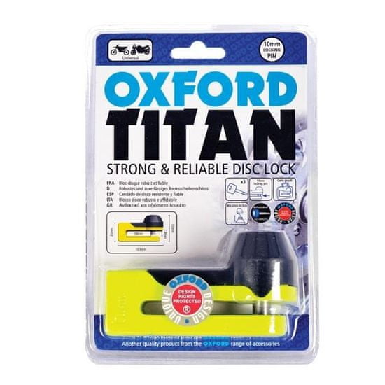 Oxford titan ključavnica Disc-Lock & Pouch, rumena - Odprta embalaža