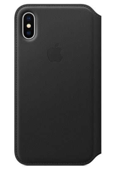 Apple usnjen ovitek Leather Folio za iPhone X, črn