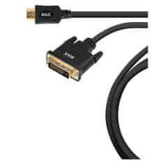 MAX Povezovalni kabel DVI-D MDH1200B, črni