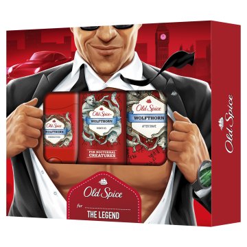 Old Spice darilni set Wolfthorn, deodorant + gel + vodica po britju