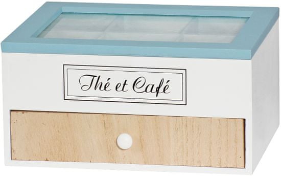 TimeLife škatla za čaj s predalom, 6 predelkov