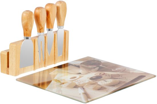 TimeLife servisni set nožev za sir iz bambusa