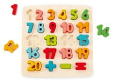 Hape puzzle, števila in računski znaki