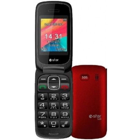 eStar mobilni telefon S20, rdeč - odprta embalaža