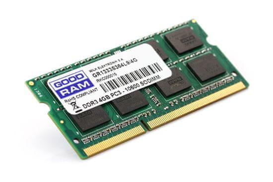 GoodRam RAM za prenosnike SODIMM DDR3 4GB, PC3-12800 (1600MHz), CL11, 1,35