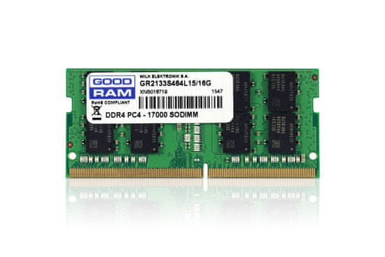 GoodRam RAM za prenosnike SODIMM DDR4 4GB, PC4-19200 (2400MHz), CL17 (GR2400S464L17S/4G)