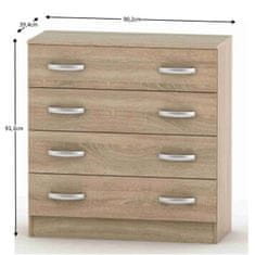 KONDELA Komoda Betty 2 BE02-007-00 - sonoma hrast