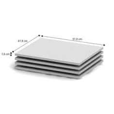 KONDELA Garderobne police (4 kos) Betty 2 BE02-013-00 41,8x51,8 cm - bele