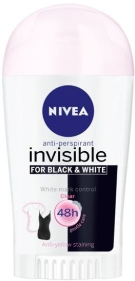 Nivea antiperspirant Invisible For Black & White Clear, 40 ml