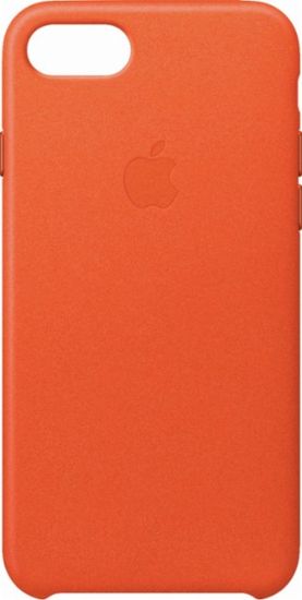 Apple usnjeni ovitek iPhone 8/7 Leather Case - Bright Orange