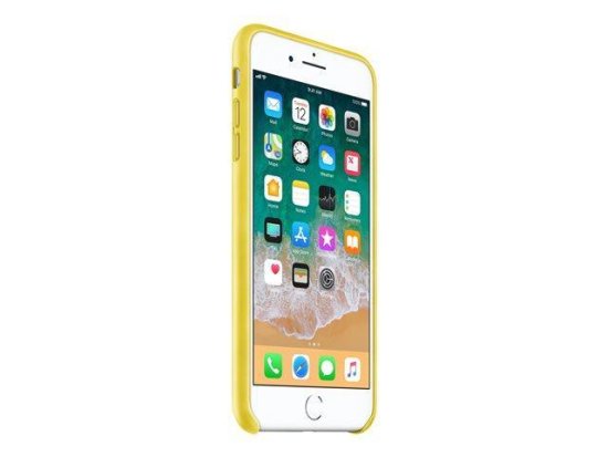 Apple usnjeni ovitek iPhone 8/7 Plus Leather Case - Spring Yellow
