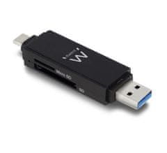 Ewent čitalec kartic USB 3.0, kompakten, USB-C in USB-A