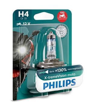 Philips žarnica H4 X-tremeVision Moto 12V 60/55W +130%