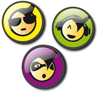 Nikidom Roller Pins Emoticons Cool komplet značk
