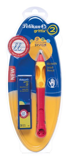 Pelikan svinčnik za desničarje Griffix 2, rdeč
