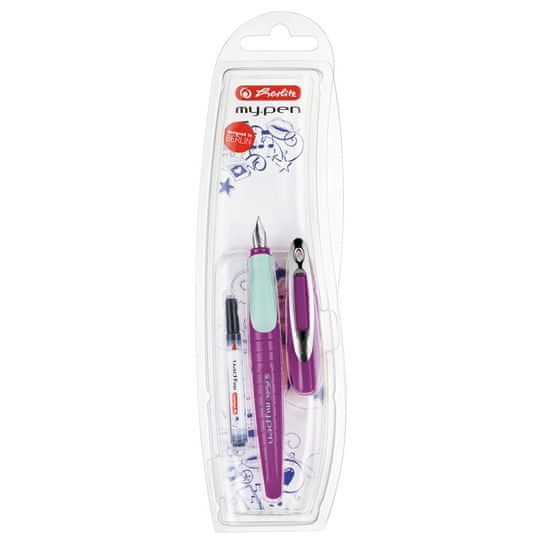 Herlitz My.Pen nalivno pero, na blistru, vijolično-modro