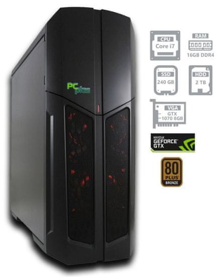 PCplus namizni računalnik Dream machine i7-8700/16GB/240GB+2TB/GTX1070/FreeDOS (137068)