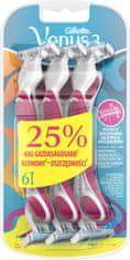 Gillette britvice Simply Venus 3 Pink, 6 kosov