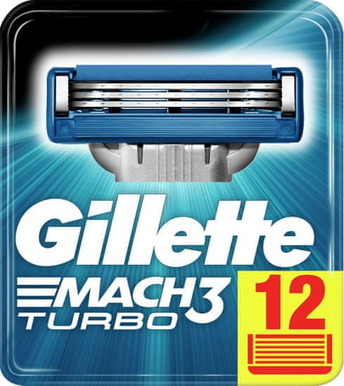 Gillette brivne glave za britvico Mach3 Turbo, 12 kosov