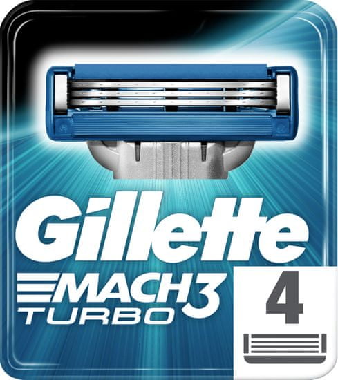 Gillette nadomestne glave Mach3 Turbo, 4 kosi