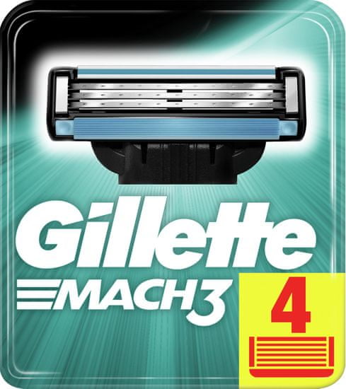 Gillette Mach3 nadomestna rezila, 4 kosi