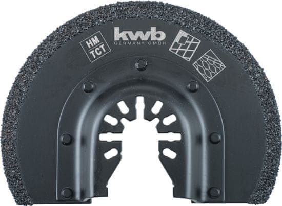 KWB polkrožni nastavek za ploščice in fuge, HM, 85 mm (709542)