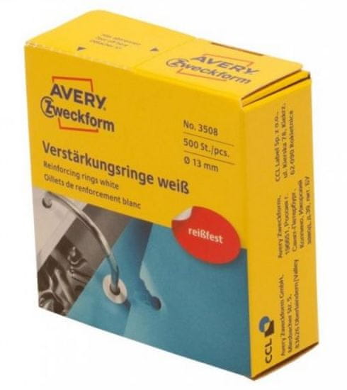 Avery Zweckform etikete za ojačitev lukenj Ø 13 mm, bela (3508)