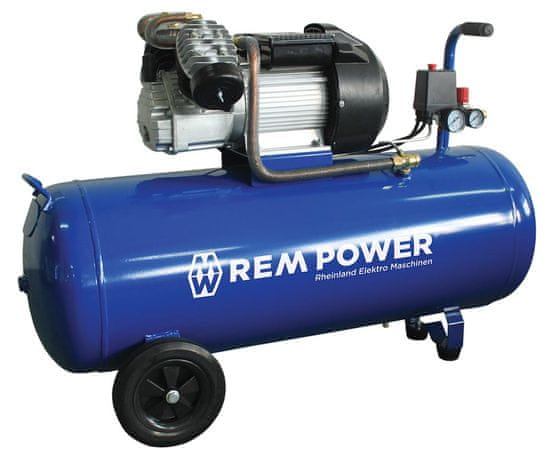 REM POWER batni kompresor EV 380/8/100, 230 V + 4 delni pnevmatski set