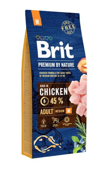 Brit hrana za odrasle pse Premium by Nature Adult M, 15 kg