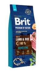 Brit hrana za pse Premium by Nature Sensitive, jagnjetina, 15 kg