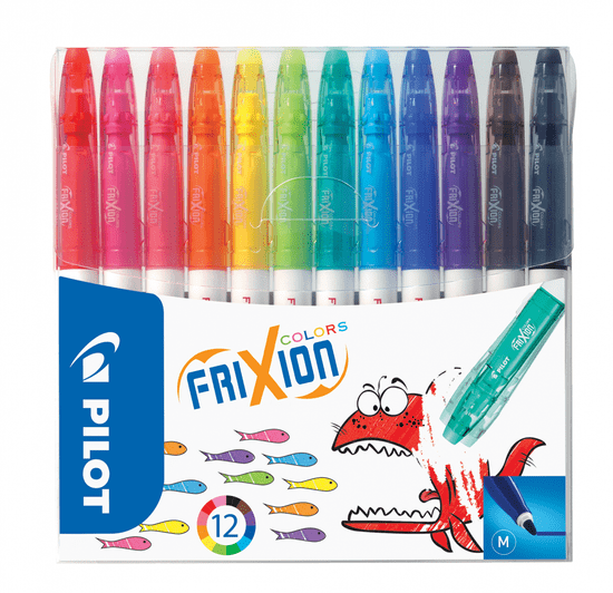 Pilot set barvnih pisal Fixy Frixion Colors, 12 barv, zbrisljive