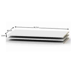 KONDELA Garderobne police (3 kos) Betty 4 BE04-007-00 86,7x48,5 cm - bele