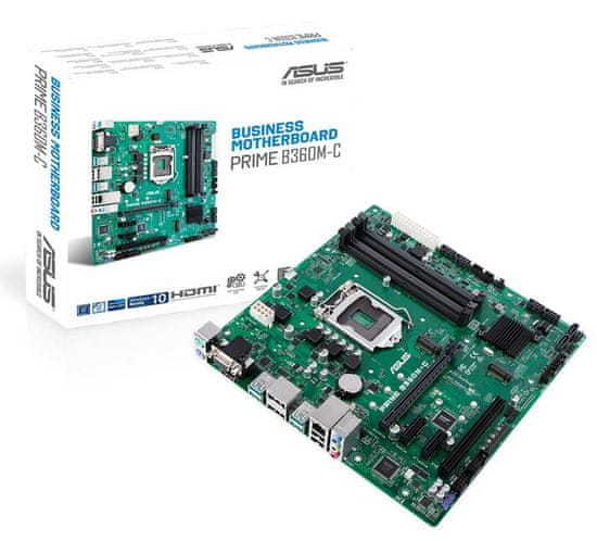 ASUS osnovna plošča Prime B360M-C, DDR4, USB 3.1 Gen2, LGA1151, mATX