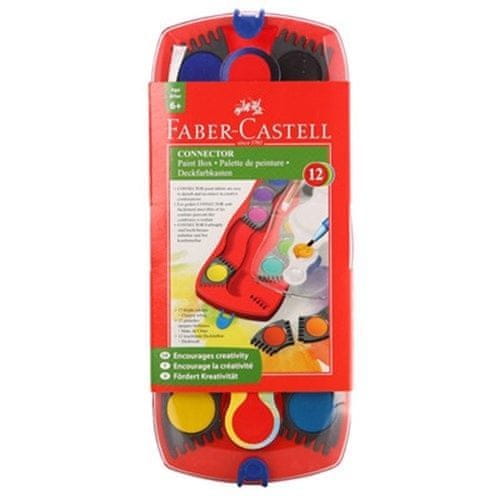 Faber-Castell vodene barvice + čopič Connect 12/1