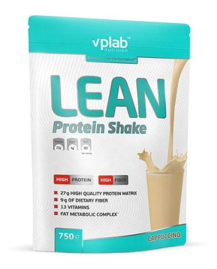 VPLAB beljakovinski prašek Lean Protein Shake, kapučino, 750 g