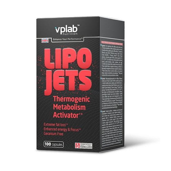 VPLAB topilec maščobe LipoJets, Thermogenic Metabolism Activator, 100 kapsul