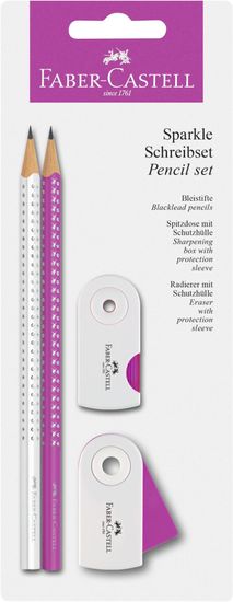 Faber-Castell grafični svinčnik Sparkle BC 2018 roza/bel