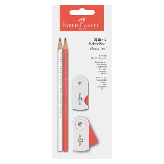 Faber-Castell grafični svinčnik Sparkle BC 2018 koral/bela