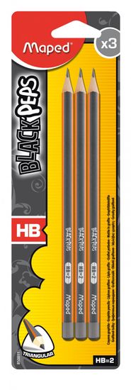 Maped grafični svinčnik Black'Peps HB 3/1 Blister