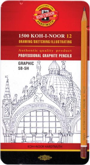 Koh-i-Noor set grafičnih svinčnikov KHN Graphic 5B-5H 12/1