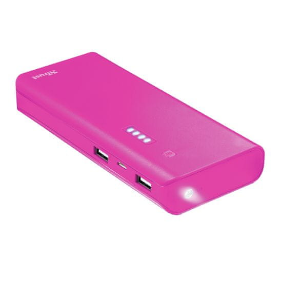Trust polnilna baterija Primo 10.000 mAh, roza