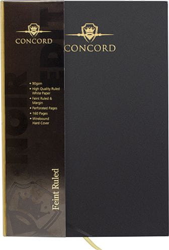 Pukka Pad trdi zvezek Concord, A4, črtni, 100-listni