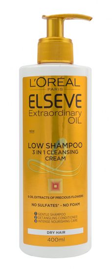 Loreal Paris negovalni šampon Elseve Extraordinary Oil, 3v1, 400 ml