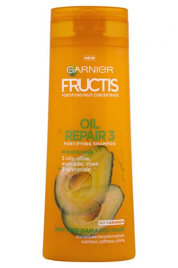Garnier šampon za suhe in poškodovane lase Fructis Oil Repair 3, 250 ml