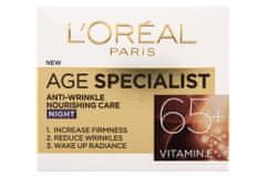 Loreal Paris hranilna nočna krema proti gubam Age Specialist Anti-wrinkle 65+, 50 ml