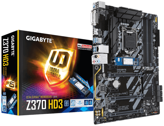 Gigabyte osnovna plošča Z370 HD3-OP, DDR4, USB3.1 Gen1, LGA1151, ATX + Intel Optane 32GB