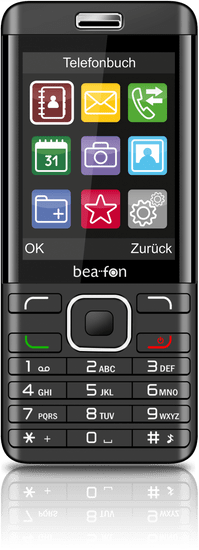 Beafon GSM telefon C350 dualSIM, črn