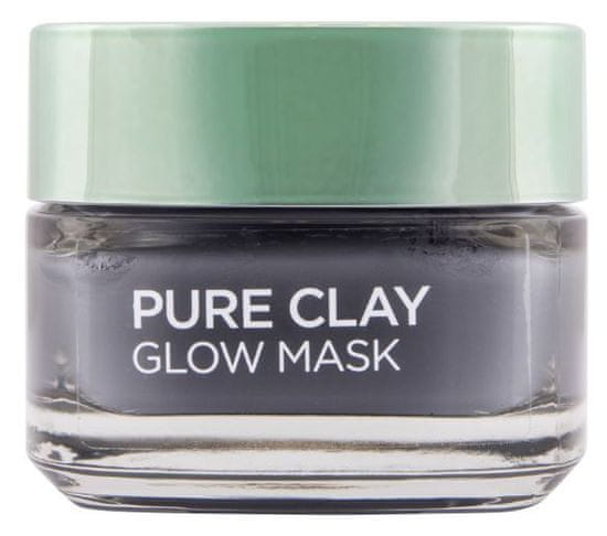 Loreal Paris maska za obraz Pure Clay Glow, učinek sijoče polti, 50 ml